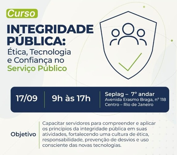 Curso Integridade Pública - Ética, Tecnologia e Confiança no Serviço Público